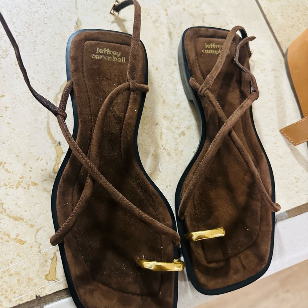 Jeffrey Campbell Brown Leather Sandals - Picture 5 of 7